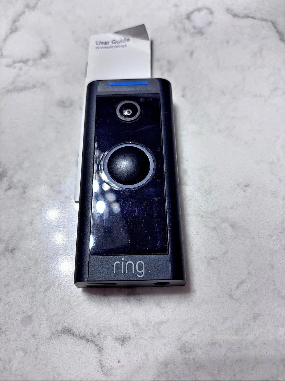 Ring Doorbell Wired Video Doorbell in Black - NWOT